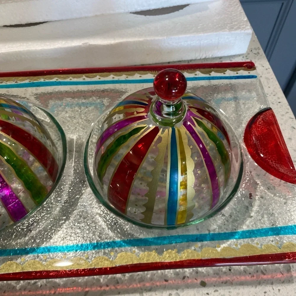Pier 1 Imports 4 Piece‎ Condiment Set NIB